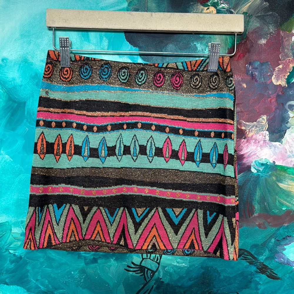 Boho Colorful Patterned Women's Skirt